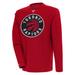 Men's Antigua Red Toronto Raptors Flier Bunker Pullover Sweatshirt