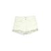 Jessica Simpson Denim Shorts: Ivory Print Bottoms - Women's Size 27 - Light Wash