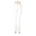 Express Jeans Jeans - Mid/Reg Rise Boot Cut Boot Cut: White Bottoms - Women's Size 8 - Light Wash