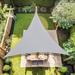 Artpuch 13'x13'x13' Customize Triangle Sun Shade Sail in Gray | 156 W x 156 D in | Wayfair WFAP-USCMST13131360