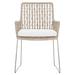 Bernhardt Carmel Outdoor Arm Chair w/ Seat Pad - Quick Ship Wicker/Rattan in Gray | 36 H x 23 W x 23.75 D in | Wayfair K1951