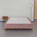 Spinal Solution 15" Premium Velvet Material Wood Box Spring/Bed Frame, Durable, Stylish, Multi Color Upholstered/Velvet in Pink | Wayfair