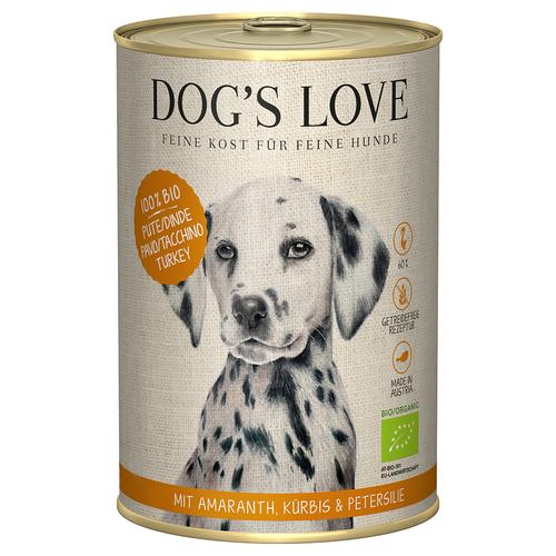 6x 400g Dog´s Love Bio Pute Hundefutter nass