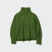 Women's Souffle Yarn High Neck Long-Sleeve Sweater | Green | Medium | UNIQLO US