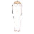 Express Jeans - Mid/Reg Rise Straight Leg Boyfriend: White Bottoms - Women's Size 2 - Light Wash