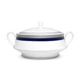 Noritake Crestwood Cobalt Platinum Covered Vegetable Bowl, 10-1/4", 48 OZ. Porcelain China/All Ceramic in Blue/Gray/White | Wayfair 4170-419