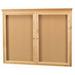 AARCO Enclosed Wall Mounted Bulletin Board Wood/Cork in White/Brown | 36 H x 48 W x 2 D in | Wayfair OBC3648RC