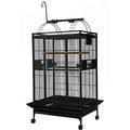 Tucker Murphy Pet™ Chiani Extra Large 66" Iron Play Top Floor Bird Cage w/ Wheels Iron in Black | 66 H x 28 W x 43 D in | Wayfair