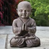 Alfresco Home Praying Buddha Statue Resin/Plastic in Brown | 10 H x 15.75 W x 11 D in | Wayfair 61-7210