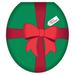 Toilet Tattoos Holiday Gift Toilet Seat Sticker, Lid Decal in Green/Red | 12 W x 13.5 D in | Wayfair TT-X601-R