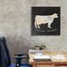 August Grove® Bezu La Vache Cameo Sq No Words On Canvas by Courtney Prahl Print Canvas in Black | 26 H x 26 W x 1.5 D in | Wayfair