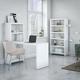 Kathy Ireland Office by Bush Echo Bookcase Office Suite w/ Hutch Wood in White | Wayfair ECH020PW