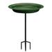 Red Barrel Studio® Tesa Plastic/Acrylic Sundial Birdbath in Green | 28 H x 17.2 W x 13.2 D in | Wayfair 0893F79A3E634324957358ABA4D48A91