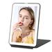 Ebern Designs Zoria Rectangle Rechargeable LED Lighted Portable Travel Makeup Mirror Plastic in Black | 7.6 H x 5.1 W x 0.57 D in | Wayfair