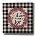 The Holiday Aisle® Epic Graffiti 'Love Peace Joy w/ Berries' By Lin Love Peace Joy w/ Berries On Canvas by Linda Spivey Print Canvas in Gray | Wayfair
