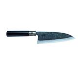 Chroma Haiku Kurouchi 6.75" Atsu Deba Chef's Knife Wood/Carbon Steel in Black/Brown/Gray | Wayfair B02