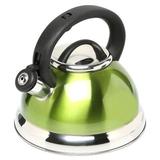 Creative Home Alexa 3 qt. Stainless Steel Whistling Stovetop Kettle Stainless Steel in Green/Yellow | 8.5 H x 9.5 W x 9.5 D in | Wayfair 77018