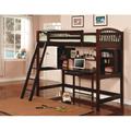 Wildon Home® Perris Twin Workstation Loft Bed Wood in Brown | 74 H x 41.75 W x 80 D in | Wayfair CST2765 15447845
