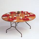 Correll, Inc. Circular Folding Table Wood in Brown | 29 H x 48 W x 48 D in | Wayfair CF48PX-06