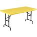 Correll, Inc. 48" Rectangular Adjustable Folding Table Plastic/Resin in Yellow | 32 H x 48 W x 24 D in | Wayfair RA2448-28