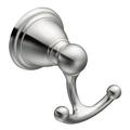 Moen Brantford Wall Mounted Double Robe Hook Metal in Gray | 2.76 H x 2.04 W x 2.44 D in | Wayfair YB2203CH