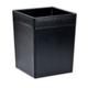 Dacasso 2000 Series Crocodile Embossed Leather 3.5 Gallon Waste Basket Plastic in Black | 12 H x 9.5 W x 9.5 D in | Wayfair A2203