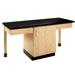 Diversified Woodcrafts 2 Station Science Table, Rubber in Brown | 30 H x 66 W x 24 D in | Wayfair 2102K