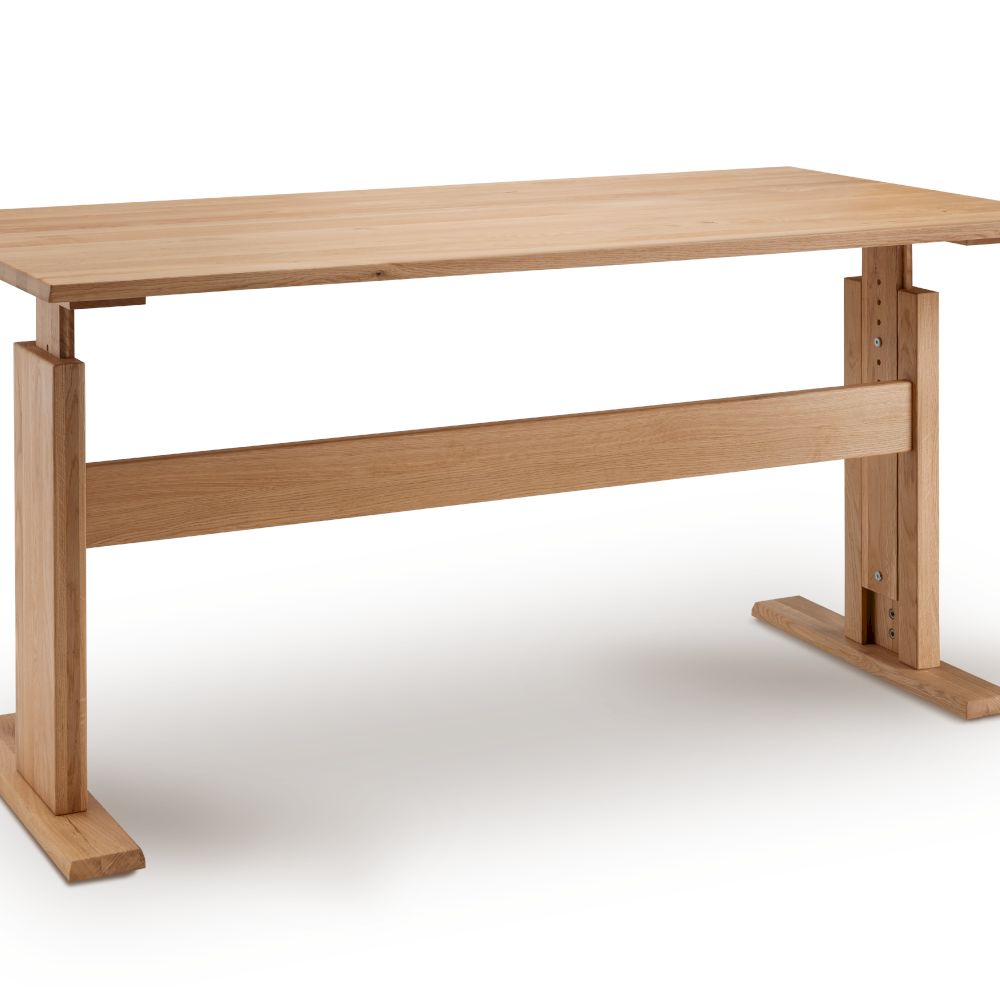 Massivholz »Bergamo« Schreibtisch Wildeiche natur geölt