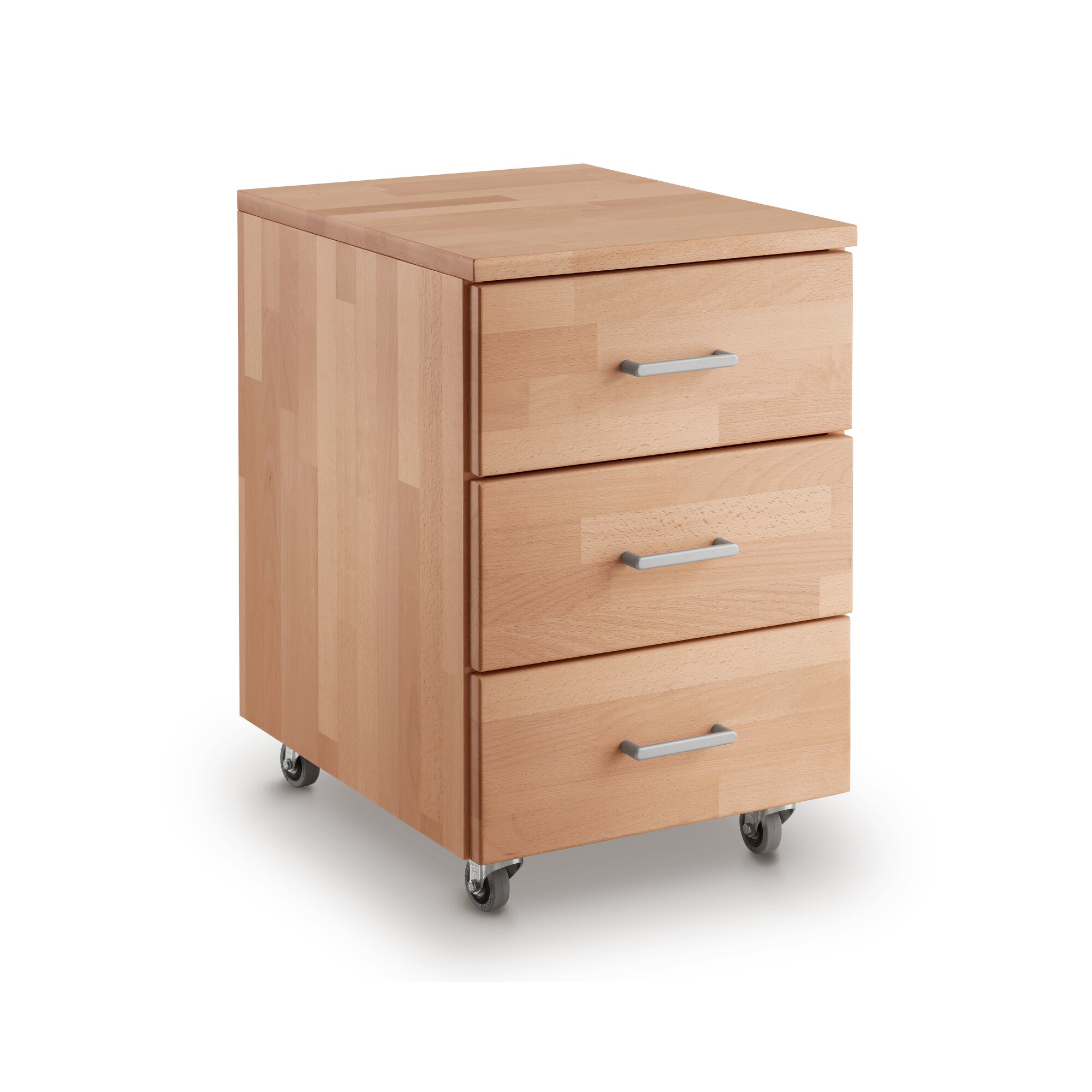 Massivholz »Genua« Rollcontainer II Wildeiche natur geölt