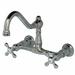 Elements of Design Wall Mounted Bathroom Faucet w/ Double Metal Cross Handles in Gray | 8 H in | Wayfair ES3241AX