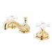 Elements of Design Widespread Bathroom Faucet w/ Double Porcelain Cross Handles in Yellow | 3.5 H in | Wayfair ES1162PX