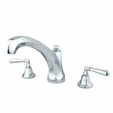 Elements of Design Metropolitan Double Handle Deck Mounted Roman Tub Faucet, Ceramic in Gray | 8 H in | Wayfair ES4321HL