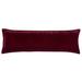 HiEnd Accents Stella Faux Silk Velvet Long Lumbar Pillow, 14"x42"