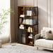 Multipurpose Bookshelf Storage Rack with Left or Right Side Glass Door Small Storage Cabinet, Plant Stand Display Bookcase