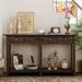 Entryway Table Side Tables w/Drawer and Bottom Shelf Cabinets