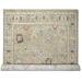 Shahbanu Rugs Taupe Green Transitional Oushak Design Supple Collection Wool Hand Knotted Oversize Rug (12'0" x 17'9")