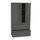 HON Brigade Storage Cabinet Stainless Steel in Black/Gray | 64.25 H x 36 W x 18 D in | Wayfair H785LS.L.S