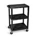 Luxor Tuffy Commercial Book Cart Plastic in Black | 34 H x 24 W x 18 D in | Wayfair WT34S