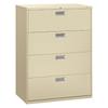 HON 600 Series 4-Drawer Lateral Filing Cabinet Metal/Steel in Gray/Brown | 52.5 H x 42 W x 18 D in | Wayfair 694LL