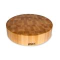 John Boos BoosBlock® Chinese Chopping Block 3" End Grain Maple Non-Reversible Round Block Wood in Brown/Red | 18 W in | Wayfair CCB18-R