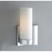 ILEX Lighting Wave 1-Light Single Wall Sconce Right Glass/Metal in Gray | 9.25 H x 6 W x 4 D in | Wayfair WAVR-WM-SH-CH-FL