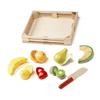 Melissa & Doug 18 Piece Play Food Cutting Fruit Crate Set Manufactured Wood in Brown/Red/Yellow | 11.8 H x 10.85 W x 1.95 D in | Wayfair 4021