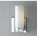 ILEX Lighting Wave 1-Light Single Wall Sconce Left Glass/Metal in Gray | 9.25 H x 6 W x 4 D in | Wayfair WAVL-WM-SH-BN-FL