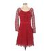 Yoana Baraschi Casual Dress: Red Dresses - Women's Size 4