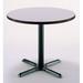 KFI Studios 30" L Round Solid Wood Breakroom Table & Chair Set Wood/Metal in Gray | 29 H x 30 W x 30 D in | Wayfair T30RD-B2015-Grey Nebula