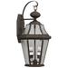 Georgetown 2 Light Bronze Outdoor Wall Lantern