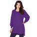 Plus Size Women's Blouson Sleeve High-Low Sweatshirt by Roaman's in Purple Orchid (Size 22/24)