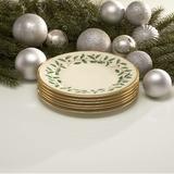 Lenox Holiday 8" Salad or Dessert Plate Porcelain China/Ceramic in Green/Red/White | Wayfair 146504010