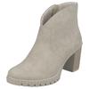 Ankleboots RIEKER, Damen, Gr. 40, grau (beige), Nubuklederimitat, unifarben, elegant, Schuhe Ankleboots Stiefelette, Stiefelette, Plateauboots, Blockabsatz, in eleganter Optik