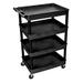 Luxor Tuffy Utility Cart Plastic in Black | 44.5 H x 32 W x 24 D in | Wayfair TC1111-B